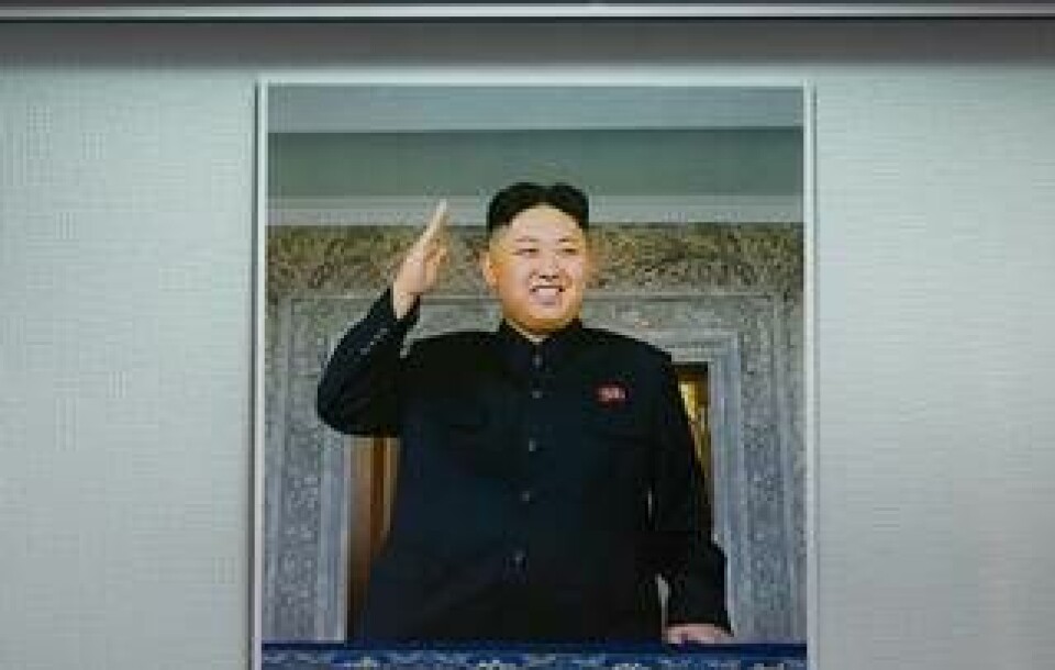 Poster visar Nordkoreas ledare Kim Jong Un. Foto: Alamy
