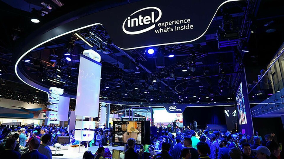 Intels monter på mobilmässan CES i Las Vegas. Foto: Imago stock