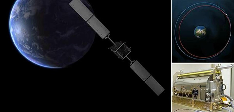 De två satellitterna Galileo 5 och 6 går i elliptiska banor där höjdskillnaderna gör att tidsdilationen kan mätas med atomklockorna ombord. Foto: EsA