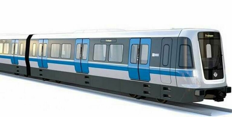 Stockholm får 96 nya tunnelbanevagnar av typen Movia C30 som utrustas med alkolås. Foto: SL