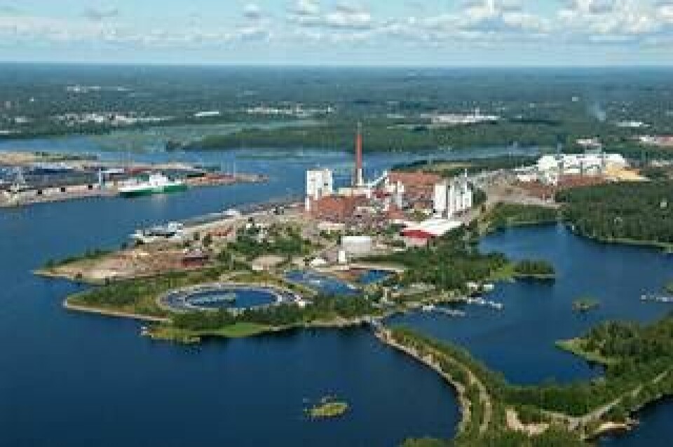 Vid Stora Ensos bruk i finska Sunila finns kapacitet att tillverka 50 000 ton lignin per år.  Foto: Stora Enso