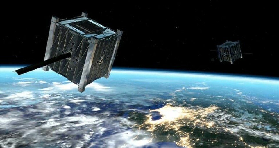 En rendering av en av Onewebs internetsatelliter. Foto: Science Photo Library