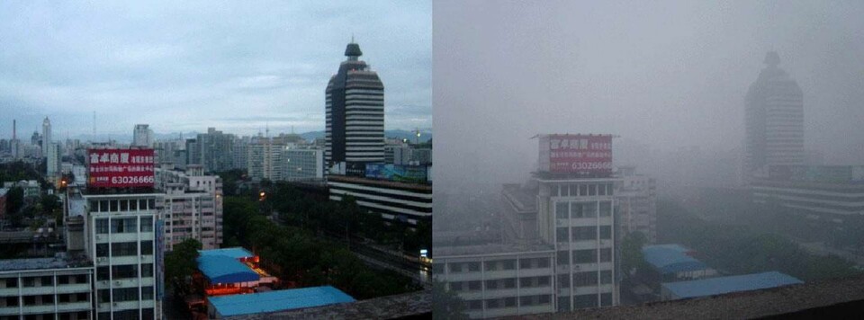 Peking drabbat av smog. Foto: Bobak