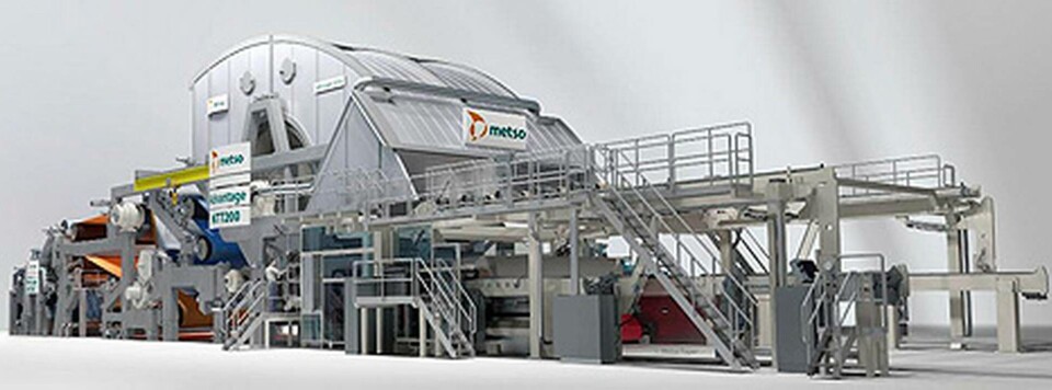 Metsos nya maskin kan tillverka olika sorters papper utan att behöva byggas om. Foto: Metso Metsos nya maskin kan tillverka olika sorters papper utan att behöva byggas om. Foto: Metso