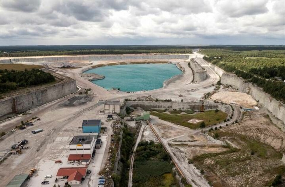 Kalkbrott vid Cementas fabrik i Slite på Gotland. Foto: Karl Melander/ TT