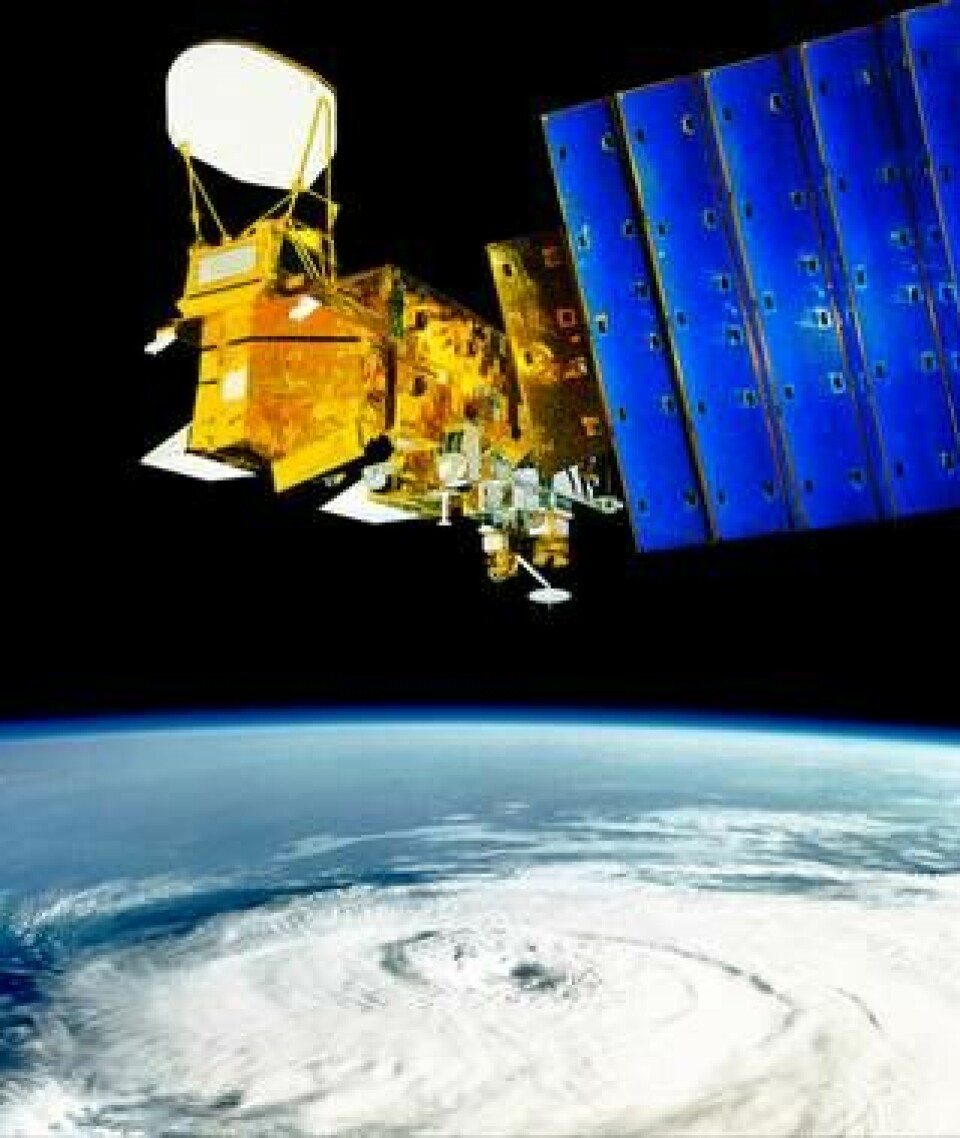 Nasas satellit Aqua övervakar bland annat väder. Foto: Nasa/TT
