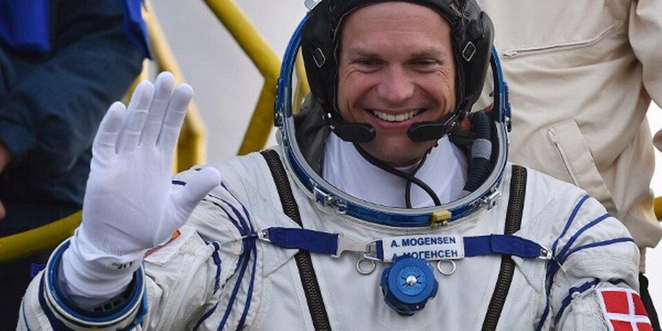 Danmarks förste astronaut Andreas Mogensen. Foto: Kirill Kudryavtsev/TT Danmarks förste astronaut Andreas Mogensen. Foto: Kirill Kudryavtsev/TT