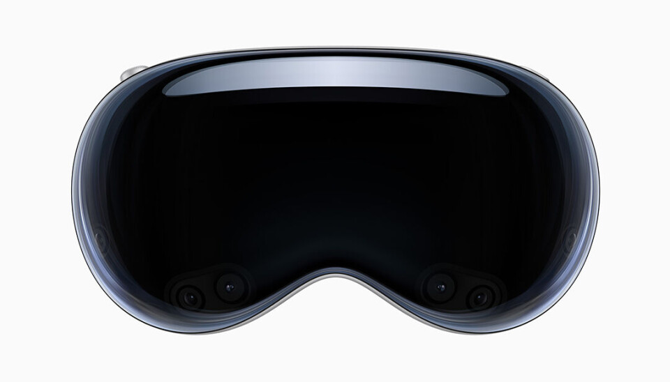 På måndagen den 5 juni lanserades Apple Vision Pro. Bilden visar framsidan på Apples ar- och vr-hjälm Vision Pro.