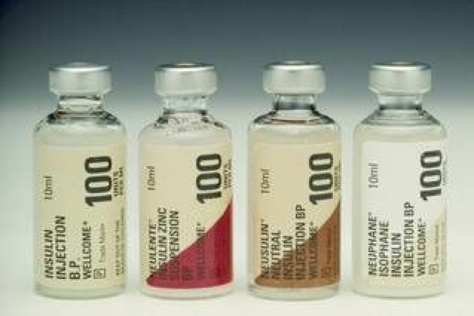En äldre variant av insulinflaskor. Foto: EYE UBIQUITOUS/REX/TT