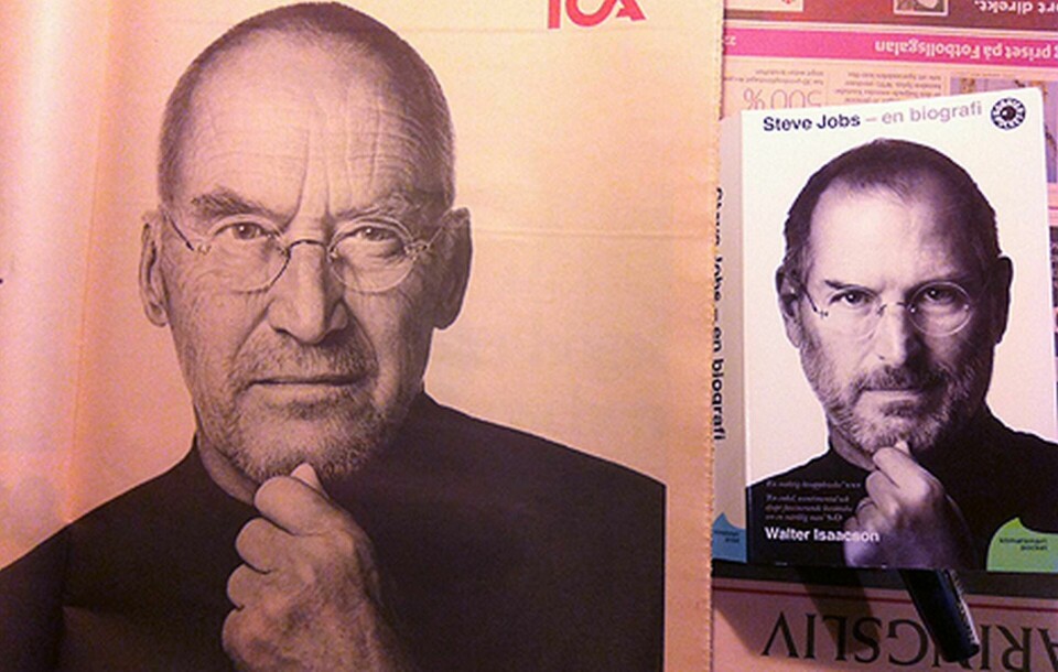 Ica marknadsför ”Steve Jobs - en biografi” med Ica-stig. Foto: Helen Ahlbom