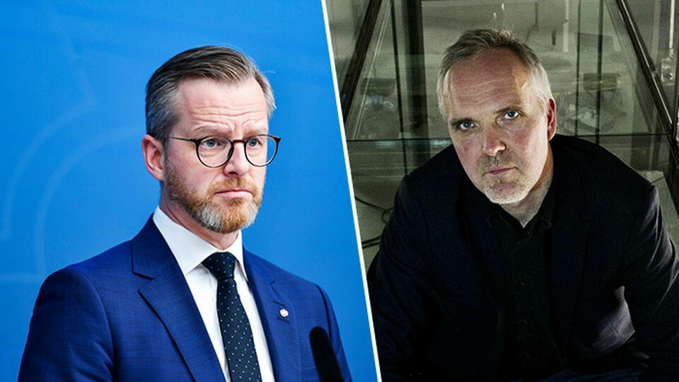 Inrikesminister Mikael Damberg (S) och Banhofs vd Jon Karlung. Foto: TT
