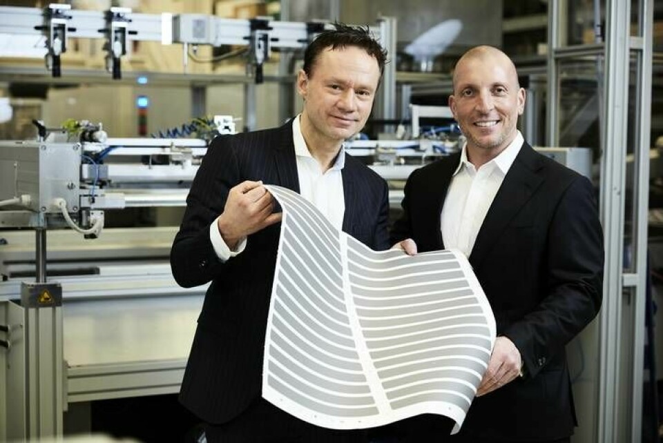 Svenska uppfinnarduon Henrik Lindström och Giovanni Fili nomineras till EPO:s European Inventor Award 2021. Foto: Heinz Troll/EPO/Handout