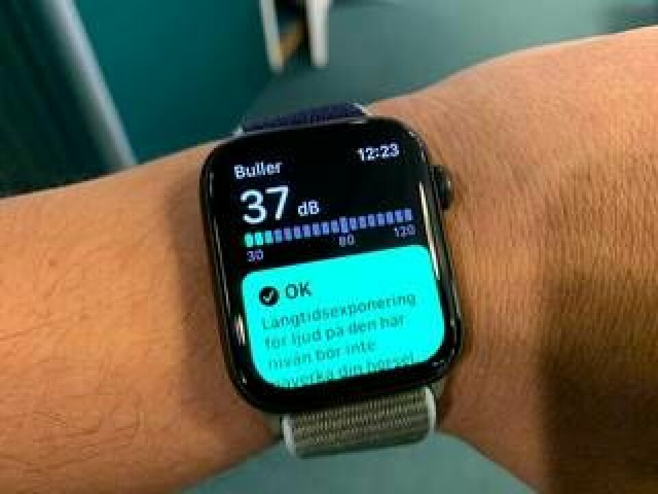 Nya Apple Watch håller koll på ljudnivån. Foto: Peter Ottsjö