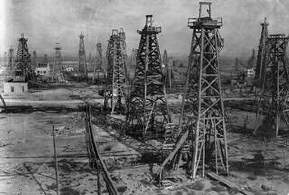 Oljefälten i Baku i Azerbajdzjan var ett av målen för den tyska offensiven som stoppades vid Stalingrad i februari 1943. Foto: Sovfo / Universal Images Group / REX