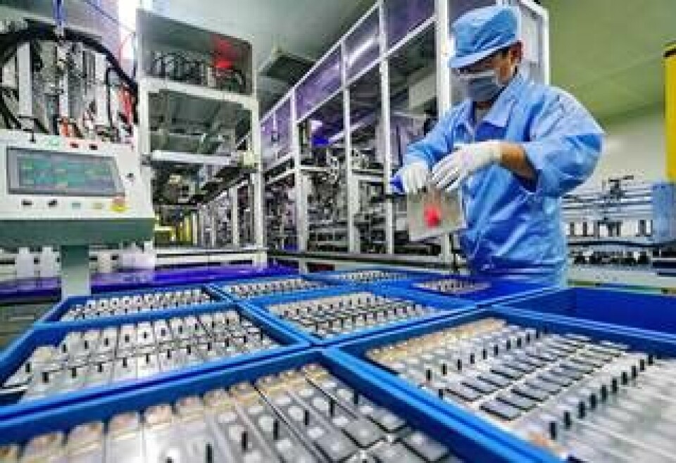 Litiumjonbatteritillverkning i Kina. Foto: Zuma press