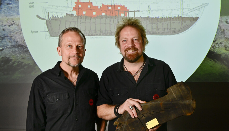 Marinarkeologerna Patrik Höglund och Jim Hansson. Arkivbild. Marinarkeologerna Patrik Höglund och Jim Hansson. Arkivbild.