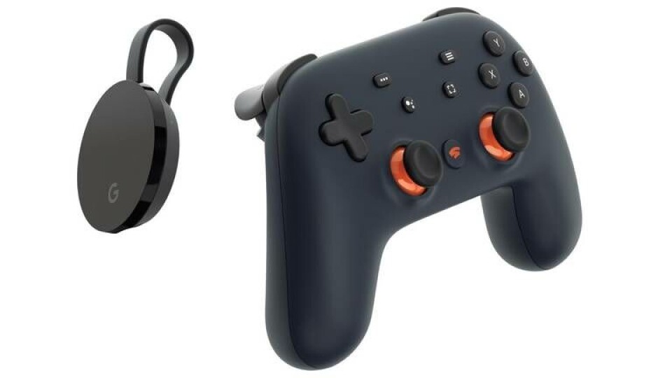 En Chromecast Ultra och en Stadia-handkontroll. Foto: Google En Chromecast Ultra och en Stadia-handkontroll. Foto: Google