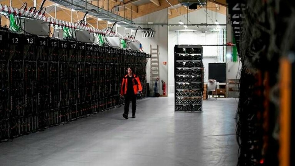 Ett datacenter som bryter bitcoins på Island. Foto: Egill Bjarnason/TT