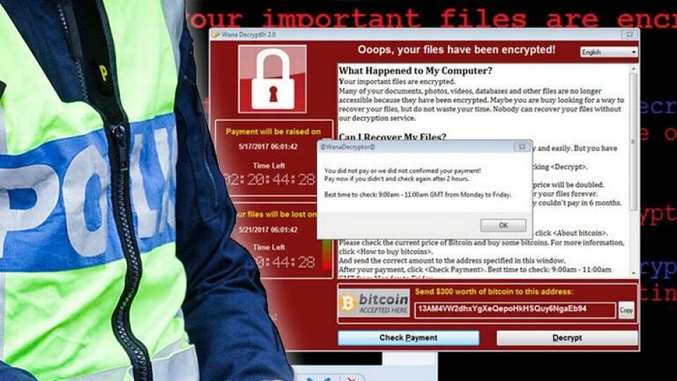 Fem dagar efter de första rapporterna om Wannacry-attacken, gör polisen bedömningen att spridningen av masken i Sverige har varit ”högst begränsad”. Foto: All Over Press Fem dagar efter de första rapporterna om Wannacry-attacken, gör polisen bedömningen att spridningen av masken i Sverige har varit ”högst begränsad”. Foto: All Over Press
