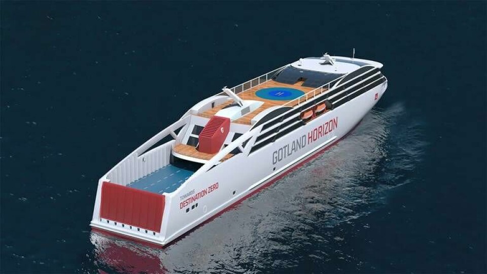 Fartyget ska rymma 1 900 passagerare och 600 personbilar. Foto: Pressbild