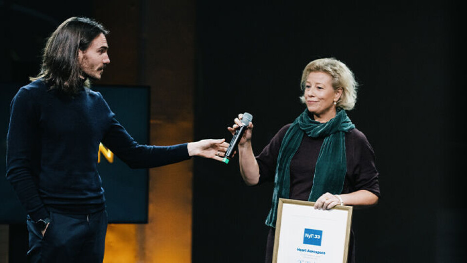 Christoffer Levandowski och Elisabeth Ljungars Vidfar, Heart Aerospace. Foto: Tobias Ohls Christoffer Levandowski och Elisabeth Ljungars Vidfar, Heart Aerospace. Foto: Tobias Ohls