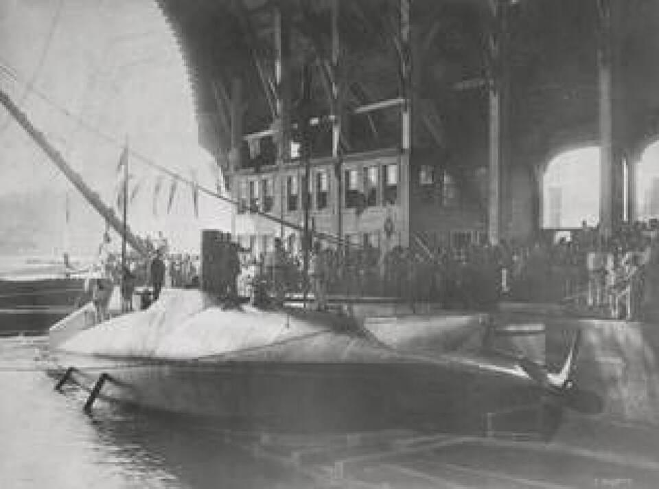 Abdül Hamid var den andra av två ubåtar som Thorsten Nordenfelt sålde till Turkiet i mitten av 1880-talet. Den hade ursprungligen beteckningen Nordenfelt N:o 2.   Foto: G BERGGREN/SJÖHISTORISKA MUSEET