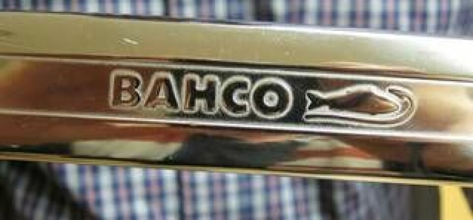 Bahco har övertagit Sandviks logotyp med metkroken och fisken.