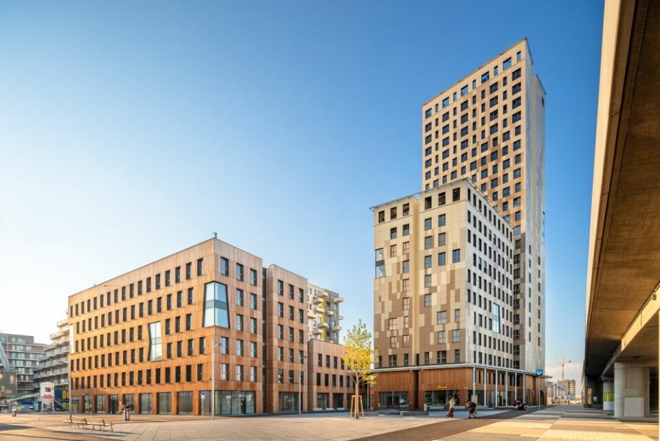 Byggnaden HoHo Wien stod klar 2019. Foto: HoHo Wien Byggnaden HoHo Wien stod klar 2019. Foto: HoHo Wien