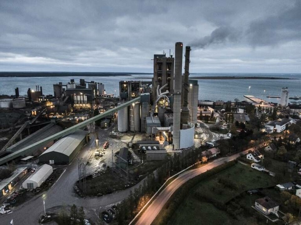 Cementas fabrik i Slite på Gotland. Arkivbild. Foto: Magnus Hjalmarson Neideman/SvD/TT Cementas fabrik i Slite på Gotland. Arkivbild. Foto: Magnus Hjalmarson Neideman/SvD/TT