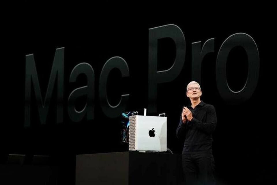 Apples vd Tim Cook presenterar nya Mac Pro. Foto: Apple