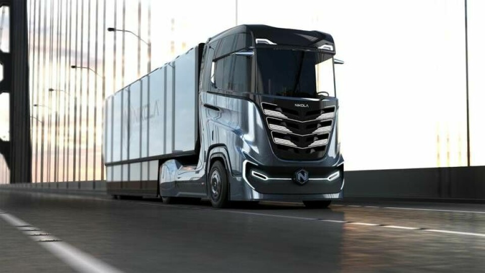 Nikola Tre, den amerikanska lastbilstillverkarens modell tänkt för den europeiska marknaden. Foto: Nikola Motors