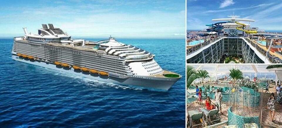 Det 362 meter långa Harmony of the Seas har plats för 6 000 passagerare. Foto: Royal Caribbean Cruises