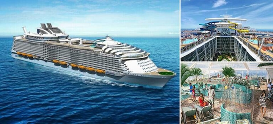 Det 362 meter långa Harmony of the Seas har plats för 6 000 passagerare. Foto: Royal Caribbean Cruises Det 362 meter långa Harmony of the Seas har plats för 6 000 passagerare. Foto: Royal Caribbean Cruises