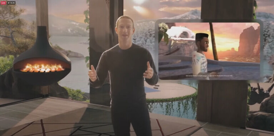 Metas vd Mark Zuckerberg visar Horizon Worlds, som är företagets vr-plattform för Oculus Rift S eller Oculus Quest 2. Foto: Meta/Youtube Metas vd Mark Zuckerberg visar Horizon Worlds, som är företagets vr-plattform för Oculus Rift S eller Oculus Quest 2. Foto: Meta/Youtube