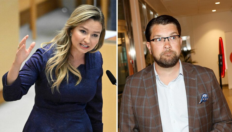 KD:s partiledare Ebba Busch och SD:s partiledare Jimmie Åkesson. KD:s partiledare Ebba Busch och SD:s partiledare Jimmie Åkesson.