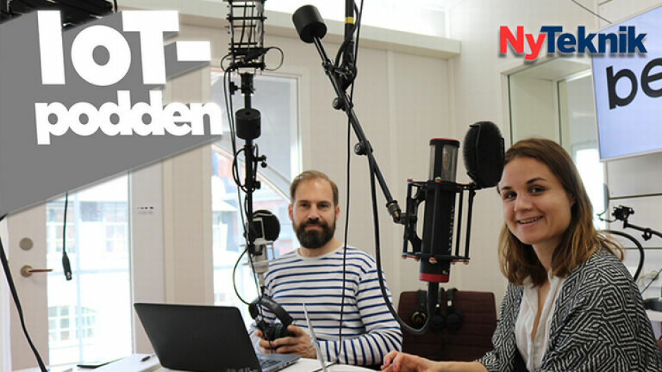 IoT-poddens programledare Fredrik Karlsson och Paulina Modlitba Söderlund.
