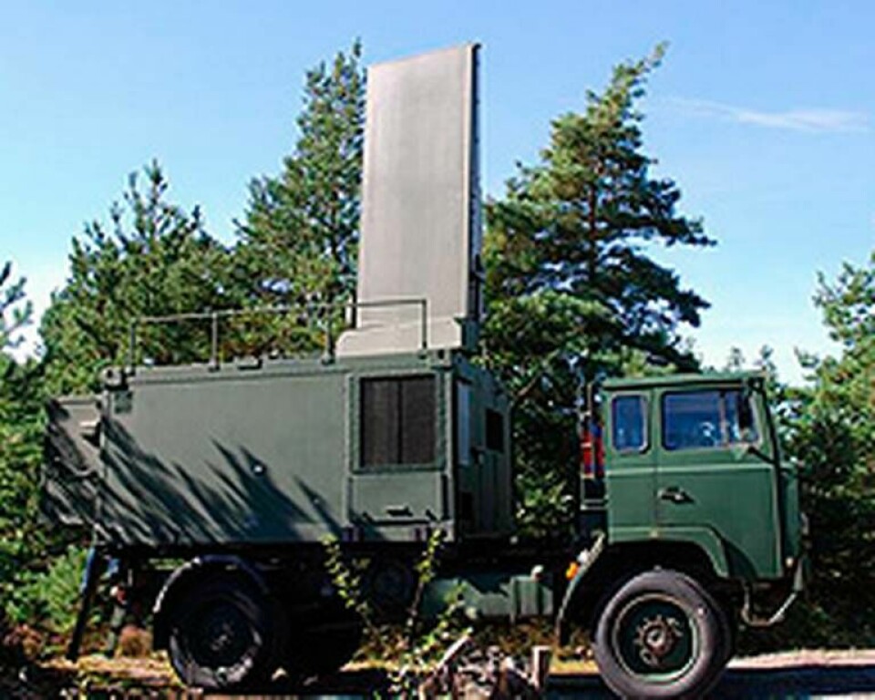 Arthur (artillery hunting radar). Foto: Saab