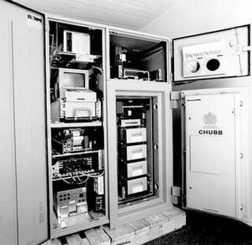 Ericsson stod för datorer och program i det som blev den välkända Minuten-automaten. Foto: Datasaab