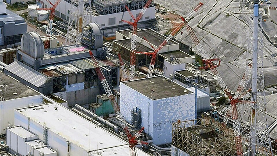 Ett flygfoto över Fukushima Dai-chis kärnkraftsreaktor. Foto: Daisuke Suzuki / Kyodo News via AP / TT Ett flygfoto över Fukushima Dai-chis kärnkraftsreaktor. Foto: Daisuke Suzuki / Kyodo News via AP / TT