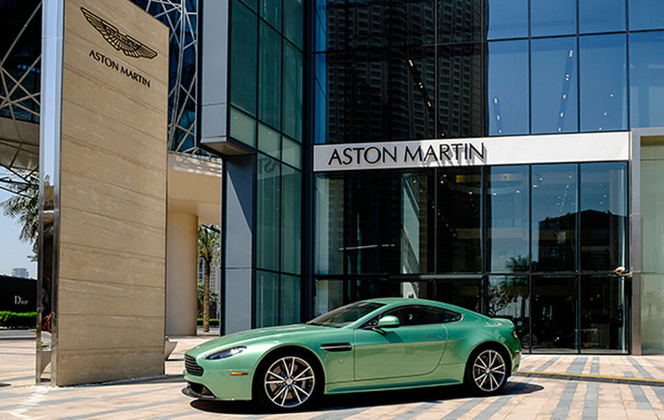 Aston Martins uppvisningsbutik i Dubai. Foto: Alamy