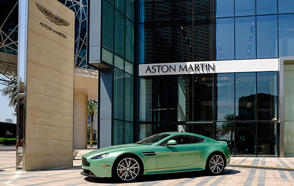Aston Martins uppvisningsbutik i Dubai. Foto: Alamy Aston Martins uppvisningsbutik i Dubai. Foto: Alamy