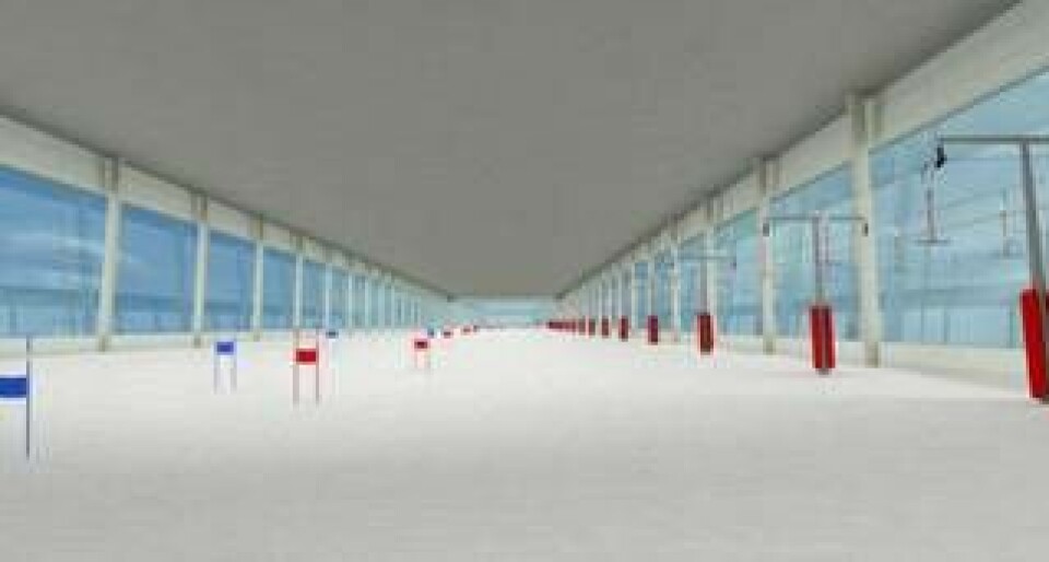 Den 700 meter långa backen blir anpassad för världscuptävlingar i slalom. Foto: Skipark360