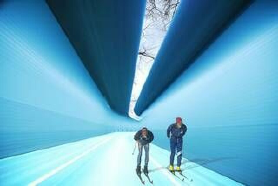 Längdåkarna får en tre km lång tunnel. Foto: Skipark360