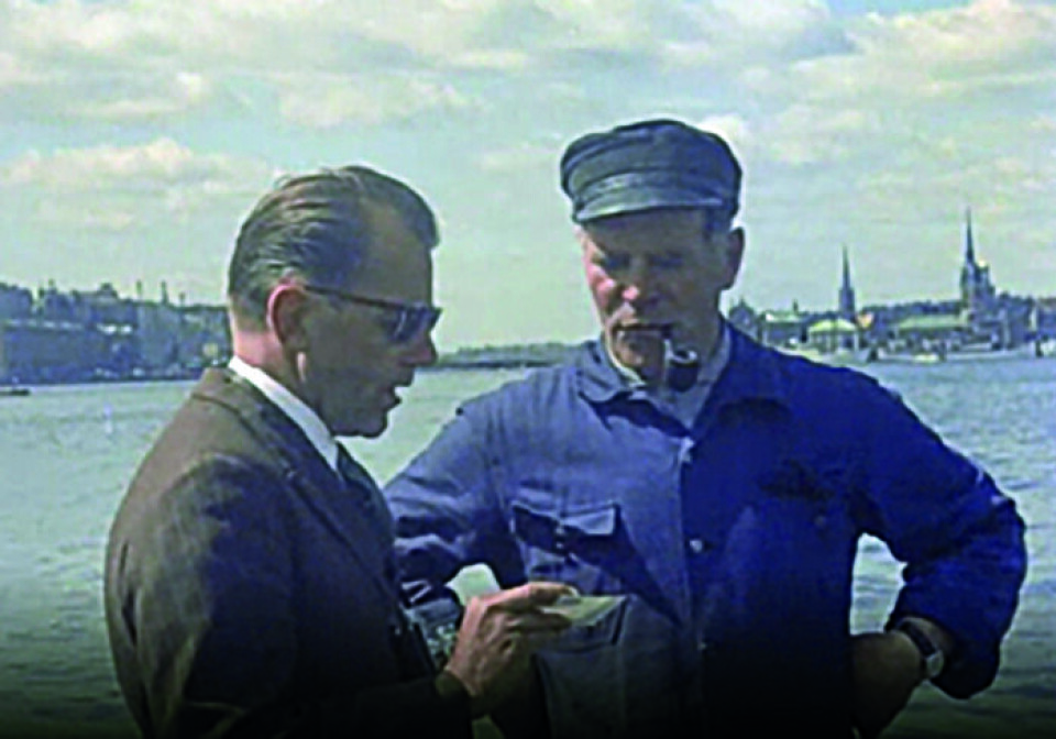 Mariningenjören Anders Franzén och dykarbasen Per Edvin Fälting. Foto: Okänd fotograf, Vasamuseets arkiv/SMTM Mariningenjören Anders Franzén och dykarbasen Per Edvin Fälting. Foto: Okänd fotograf, Vasamuseets arkiv/SMTM