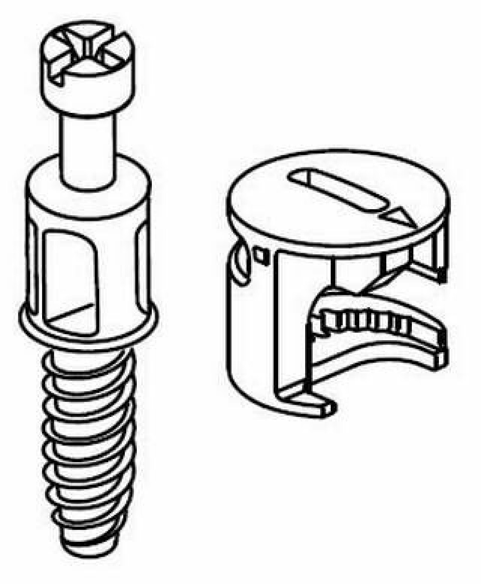 Det klassiska kopplingsbeslaget 'snäcka och tapp' tillverkas fortfarande i 1,5 miljarder exemplar om året. Foto: Ikea