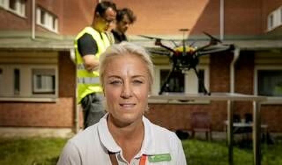 Marie Löfgren chef för serviceregionen som bland annat hanterar transporter av blodprover mellan olika enheter. Foto: PER WAHLBERG