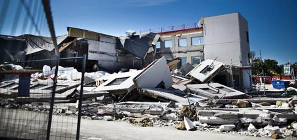 Hälsans hus i Ystad efter raset. Foto: Scanpix Hälsans hus i Ystad efter raset. Foto: Scanpix