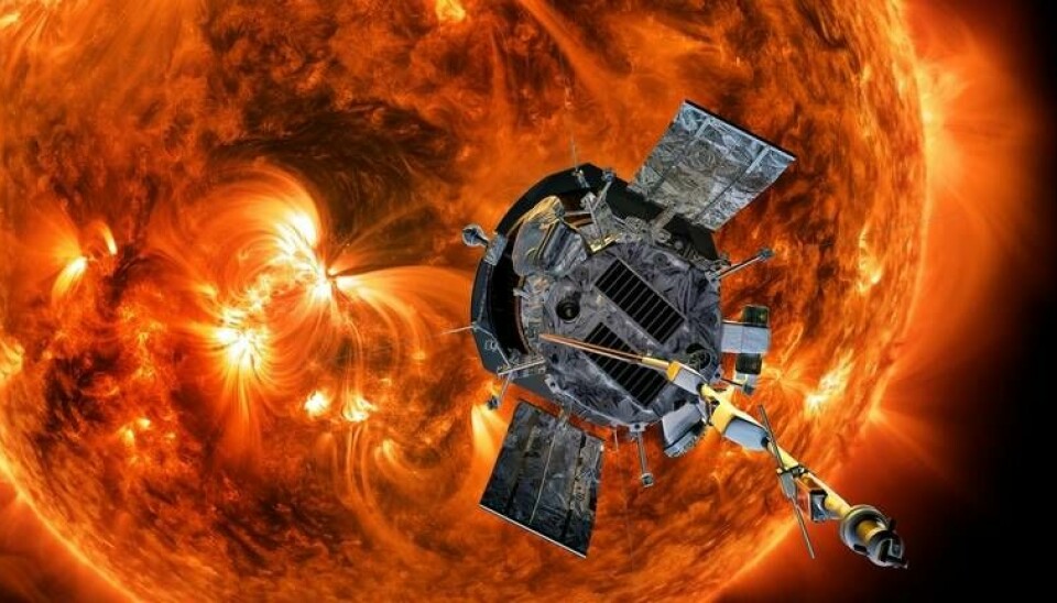 Illustration av Parker Solar Probe.