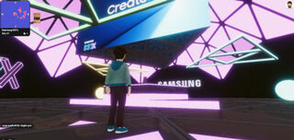 Till sist lyckas jag ta mig in i Samsungs eventcenter, men går snabbt vilse. Foto: Skärmdump