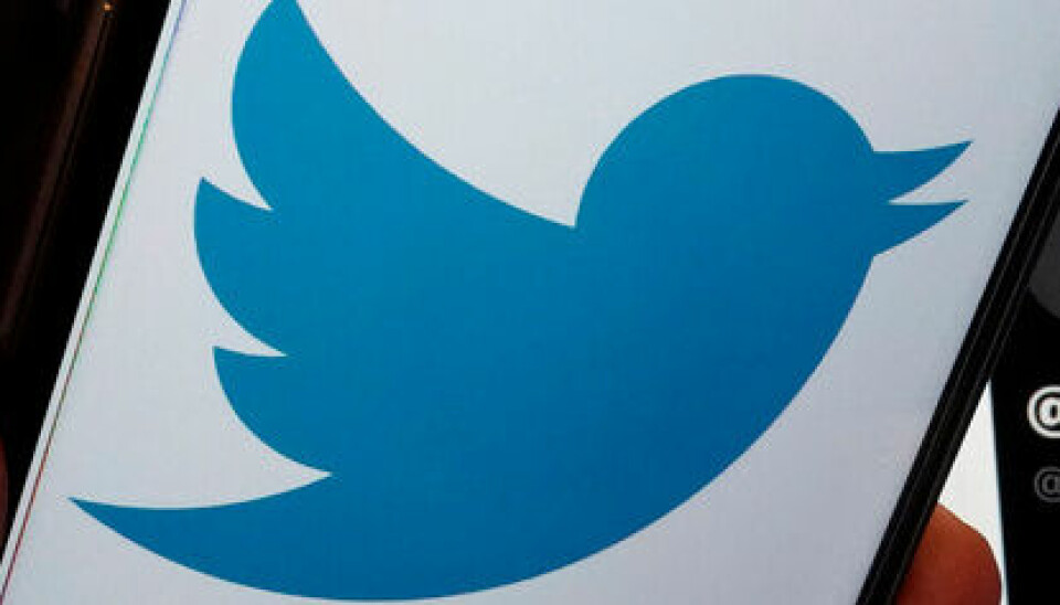 Twitters logga, en blå fågel.